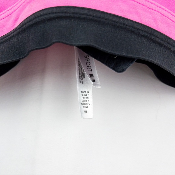 Victoria's Secret VS Sport Padded Racerback Sports Bra Hot Pink - Picture 2 of 5